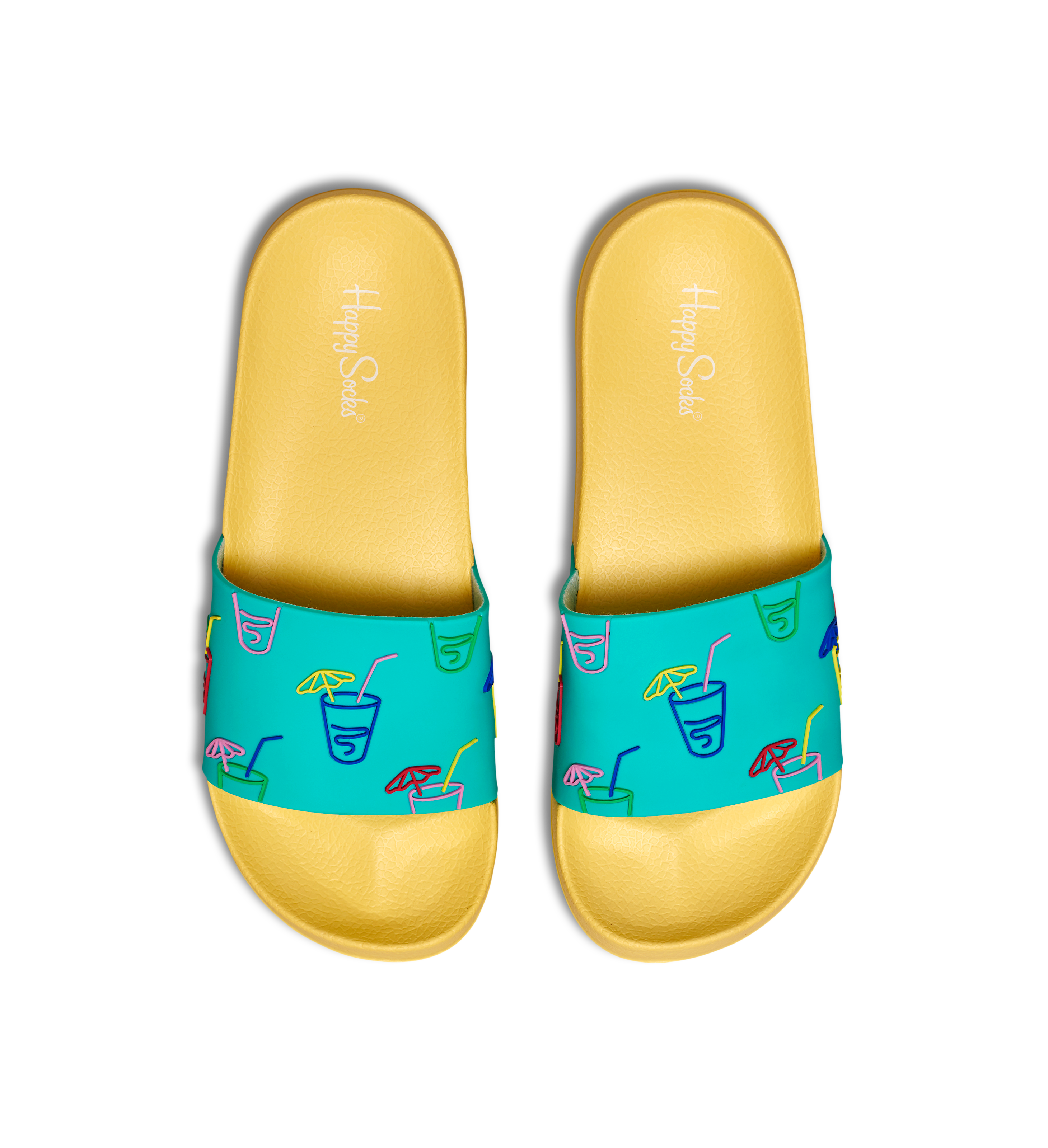 Yellow Pool Slider Lemonade | Happy Socks