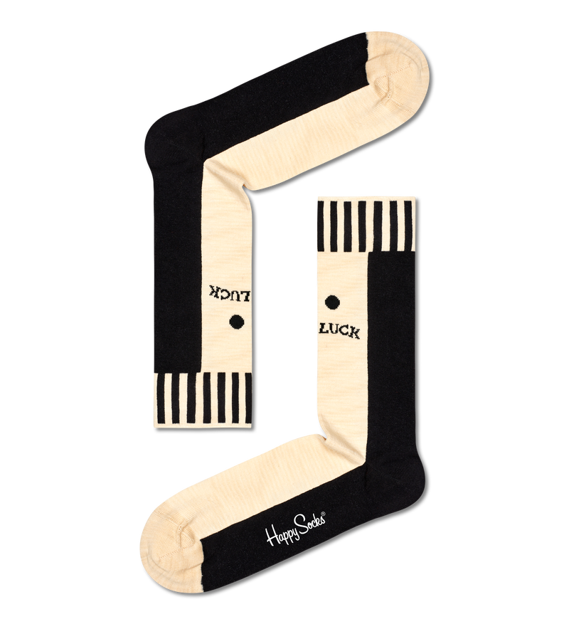 Beige Lucky Crew Sock