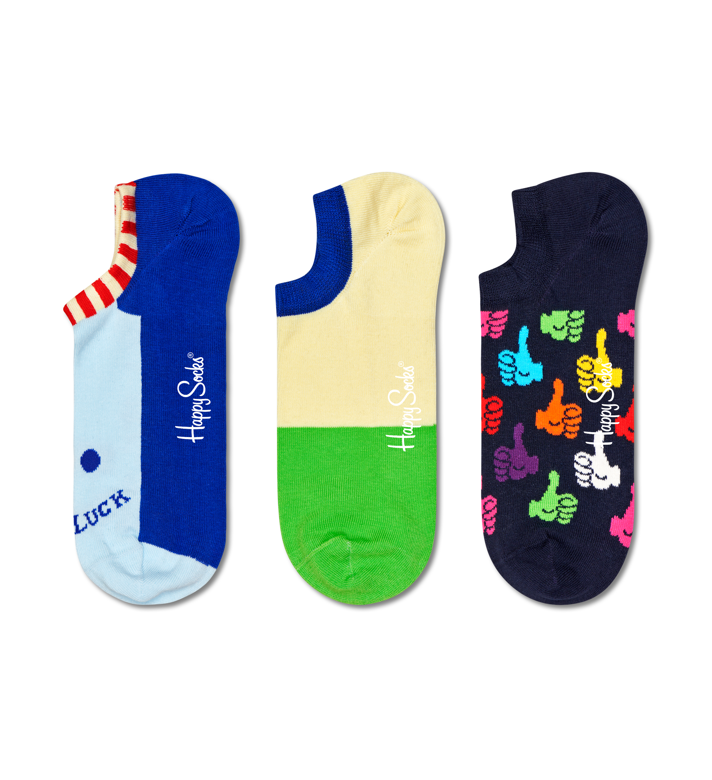 3-Pack Lucky No Show Socks