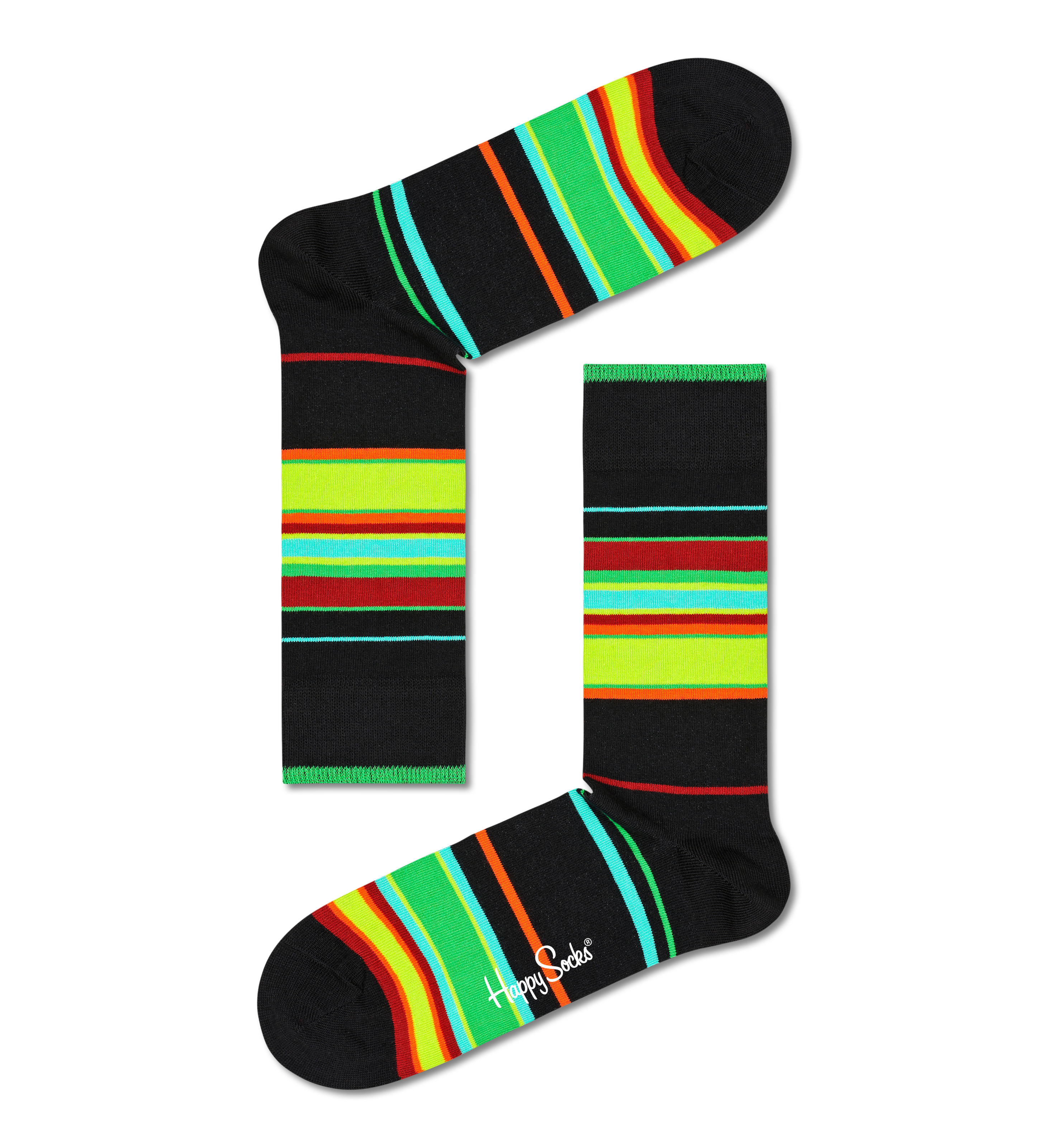 Black Magnetic Fields Crew Sock | Happy Socks