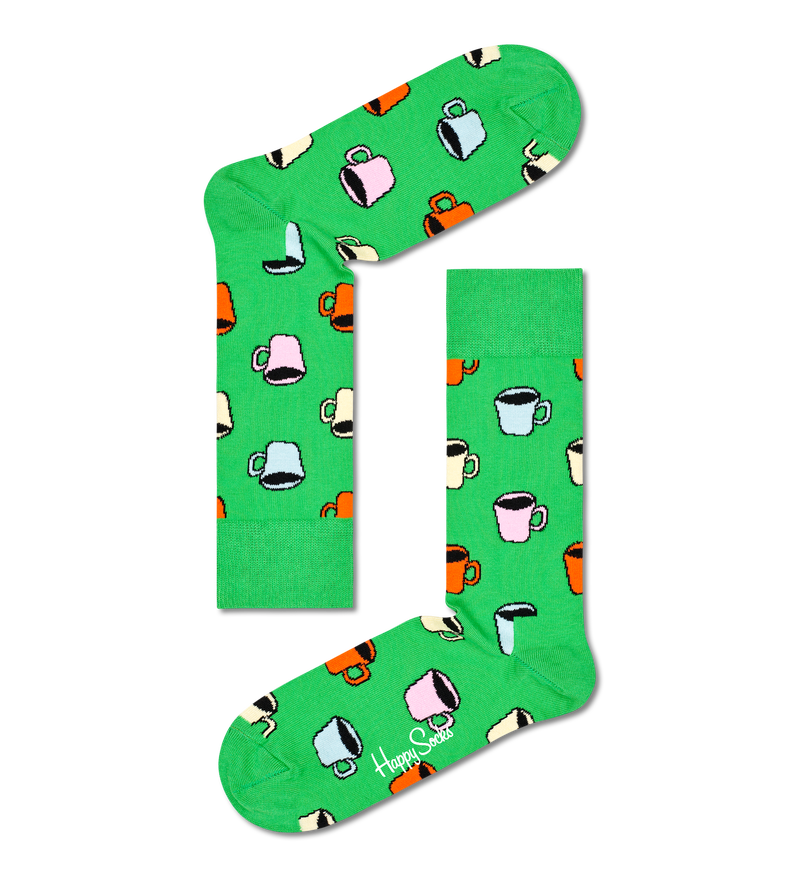 Green My Cup Of Tea Crew Sock | Happy Socks