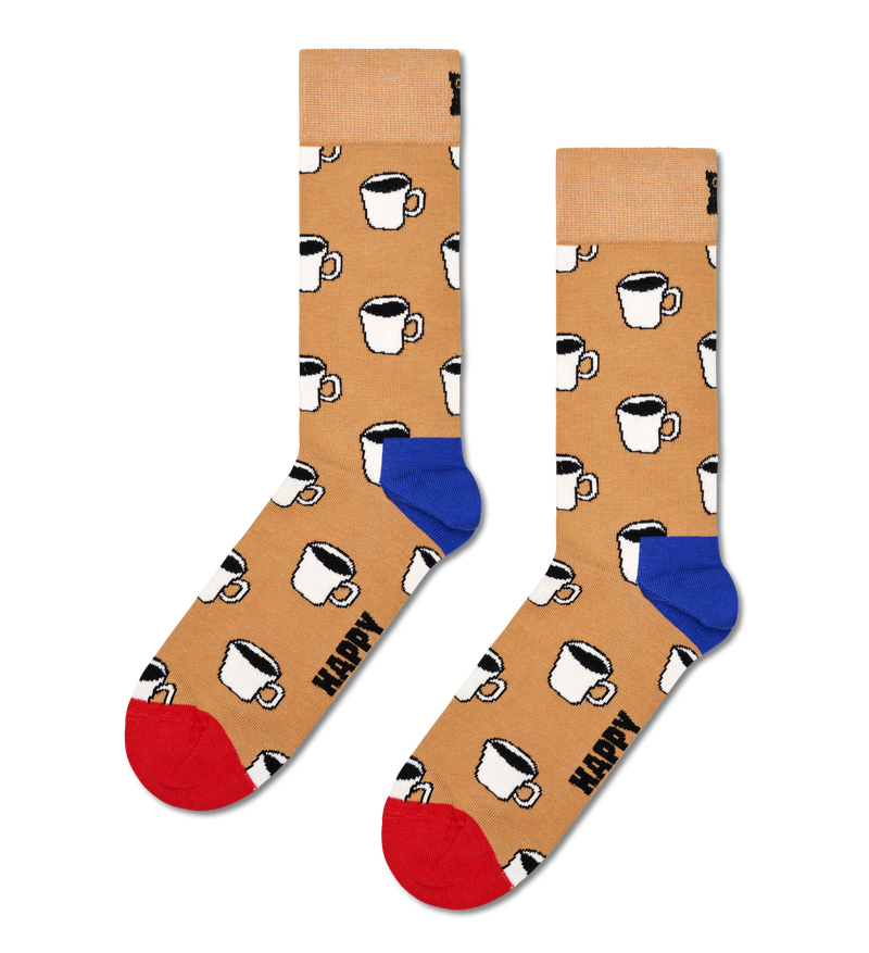 Brown My Cup Of Tea Crew Sock | Fun & Colorful Novelty Socks