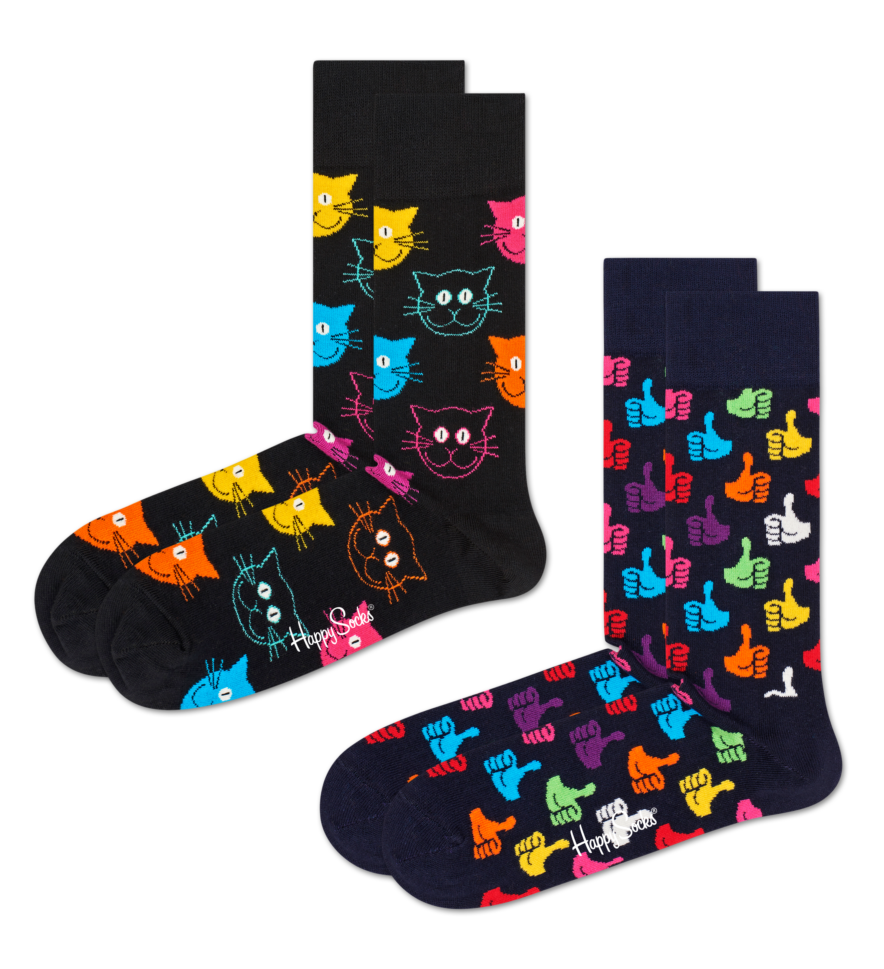 Visiter la boutique Happy SocksHappy Socks 2-Pack Ho Ho Ho Socks Set 41-46 chaussettes pour homme et femme colorées et amusantes Multicolore 