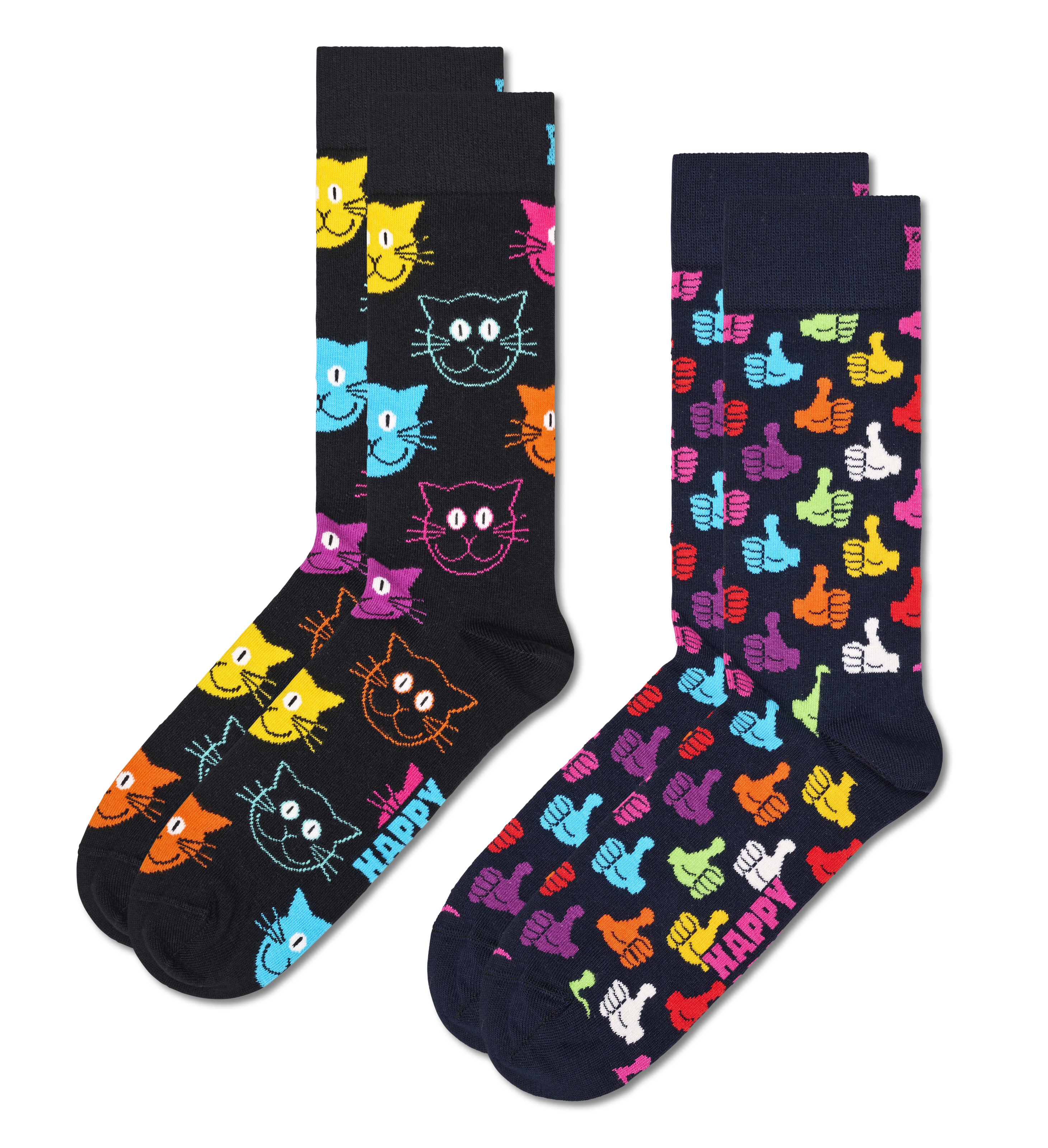 2-Pack Classic Cat Crew Socks | Happy Socks US