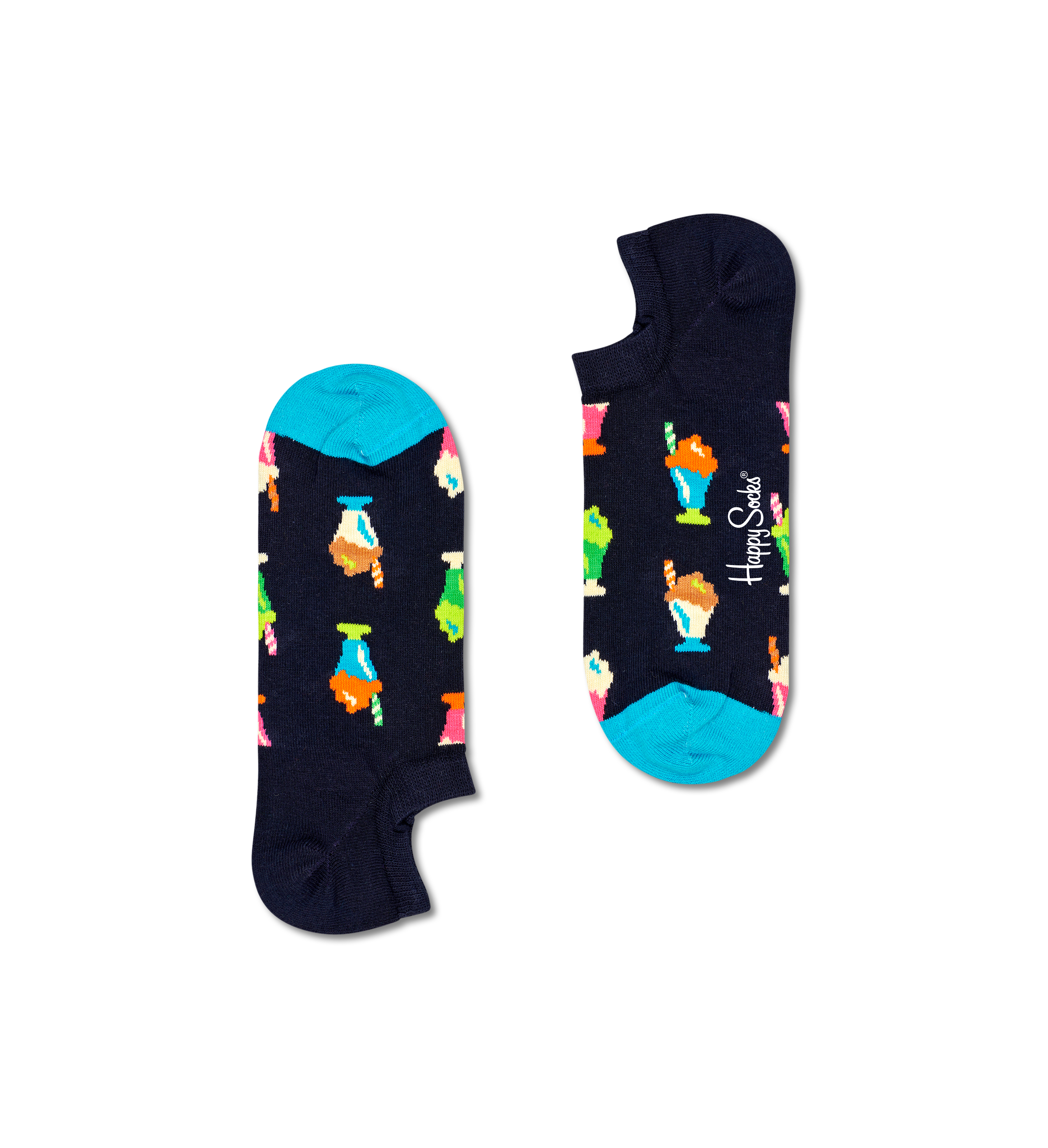 Blue Milkshake No Show Sock | Happy Socks