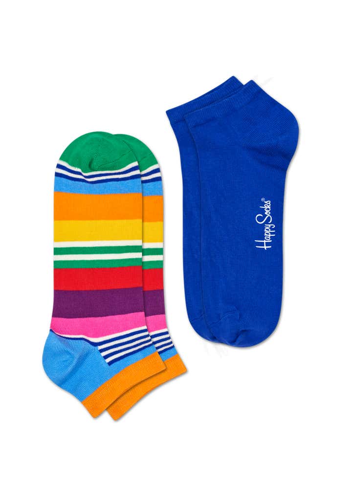 2-Pack Multi Stripe Low Socks