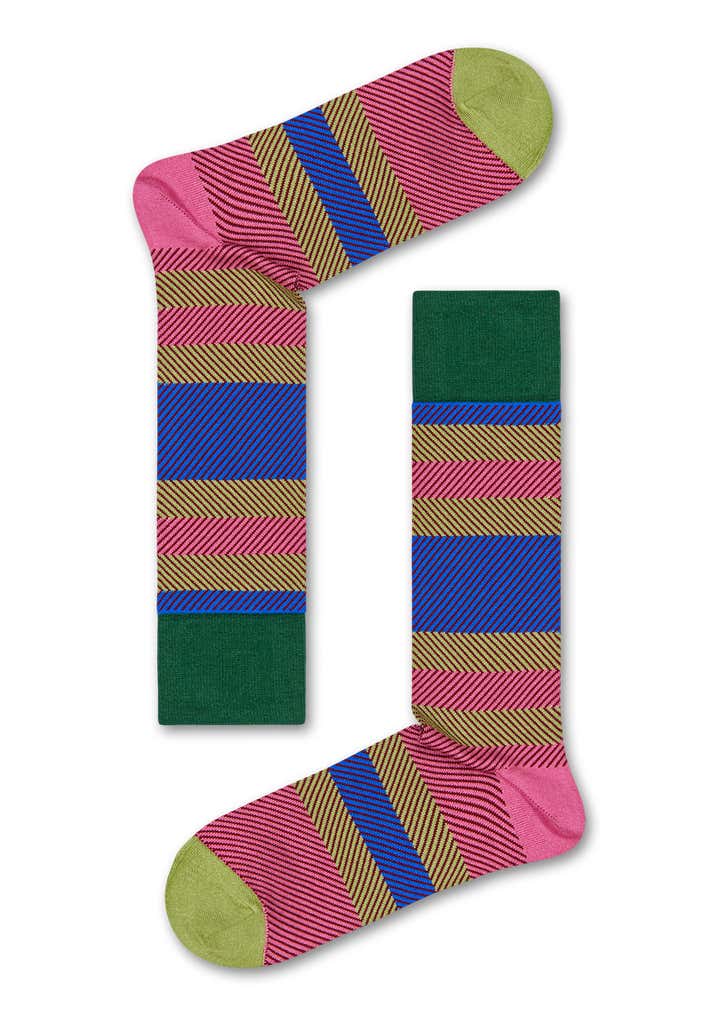 Happy Socks Classic British Rock Queen Artistic Colour Block Patterned Socks