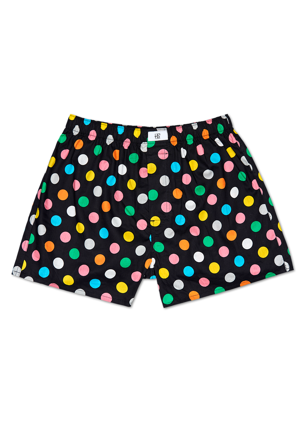 Black Multicolor Men’s underwear Big Dot Boxer | Happy Socks