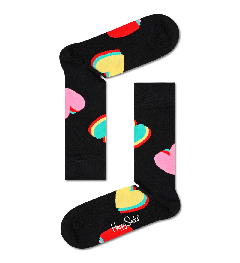 Black My Valentine Crew Sock | Happy Socks