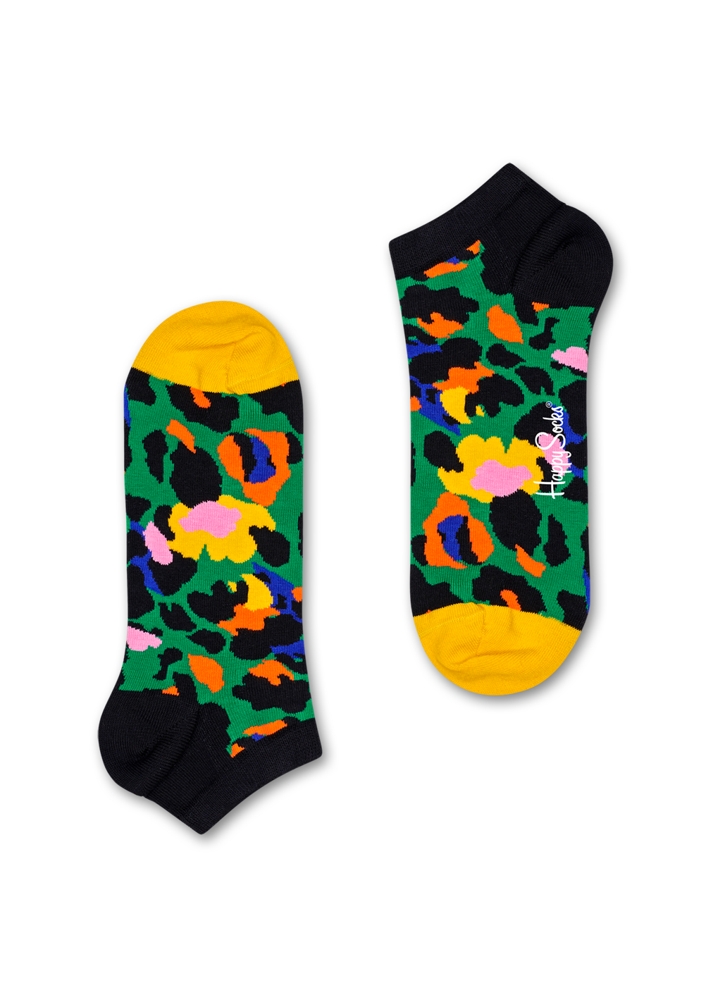 Leopard Sneakersocken, Grün | Happy Socks
