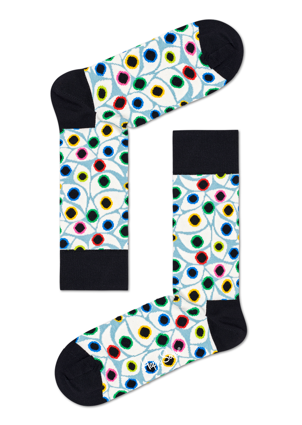 White Sock Organic Eyes Happy Socks US