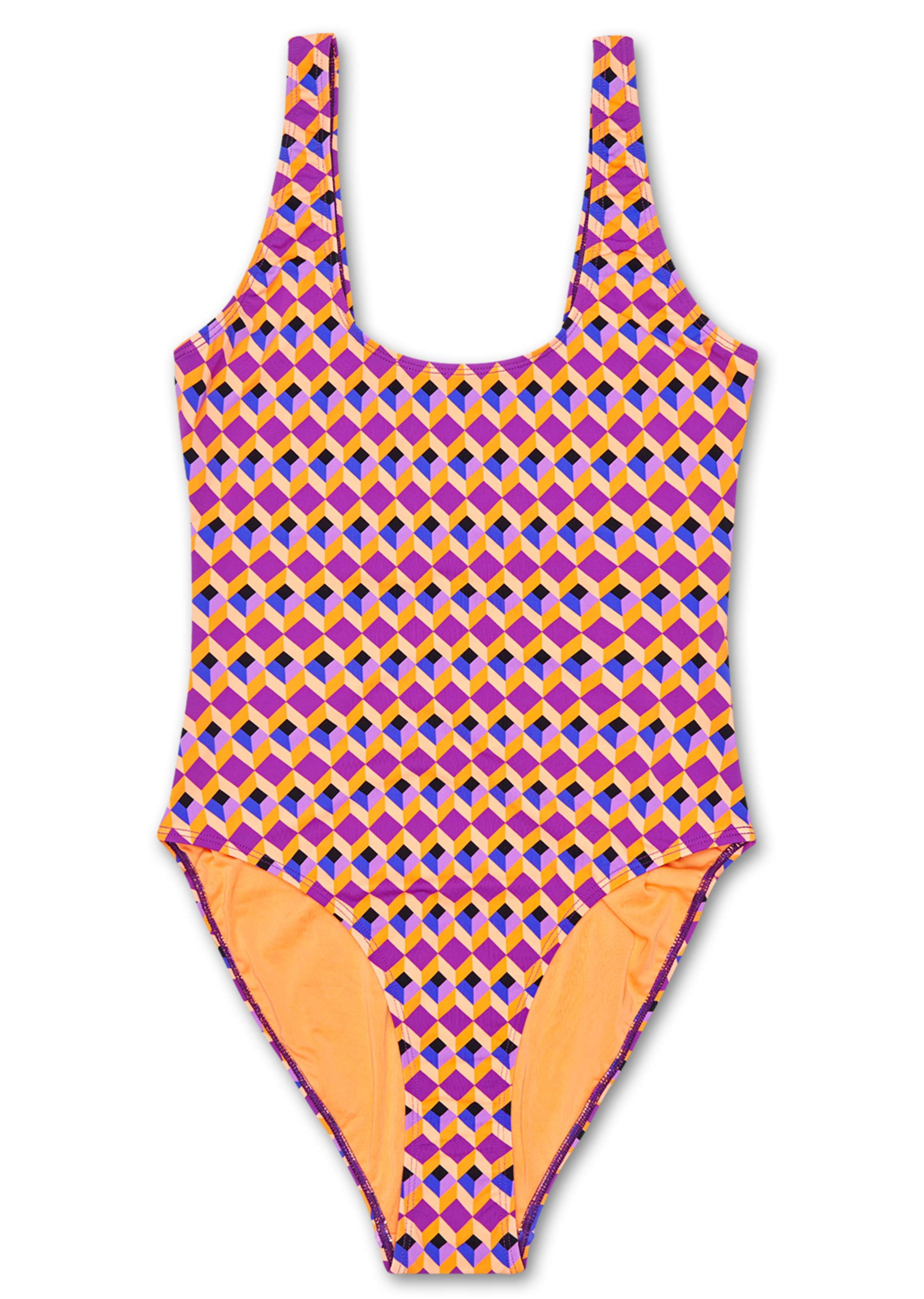 women's swimsuit: optic square pattern | happy socks