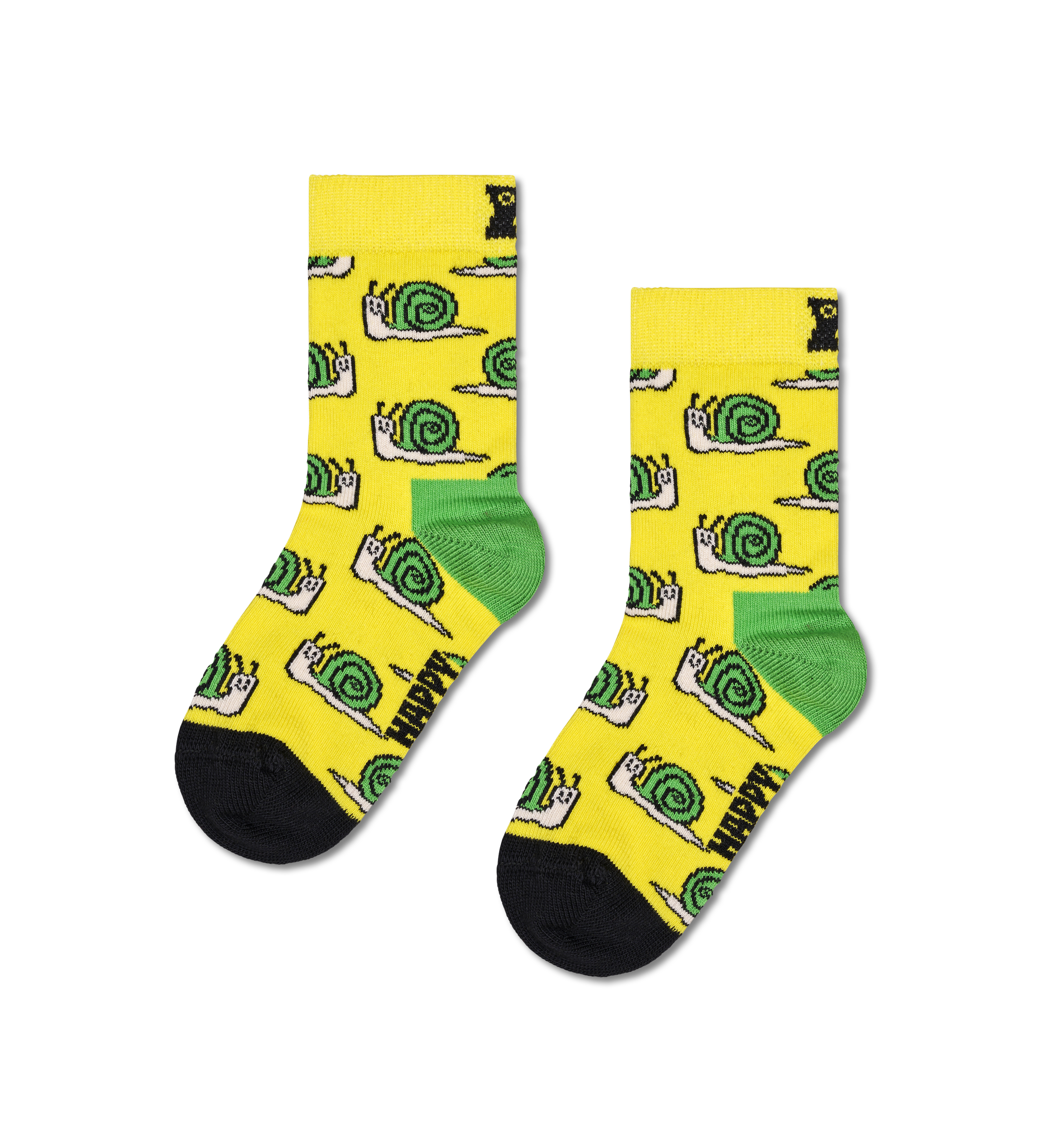 Yellow Kids Snail Crew Sock