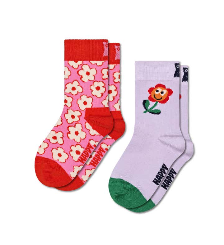 Kids 2-Pack Flowers Socks 1