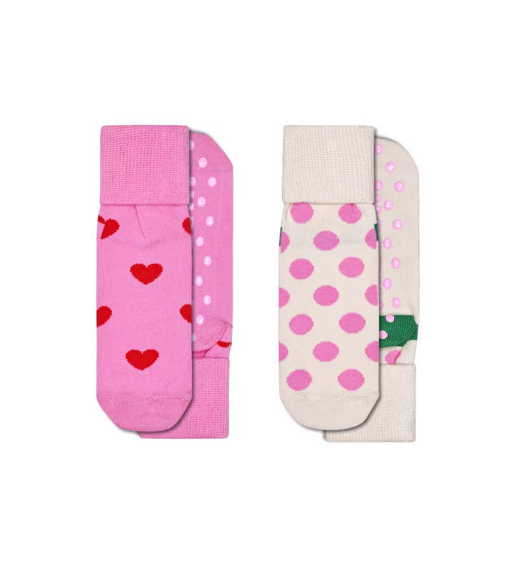 Happy Socks Kids 2-Pack Flowers Socks Pink Accessoires enfant : Snowleader