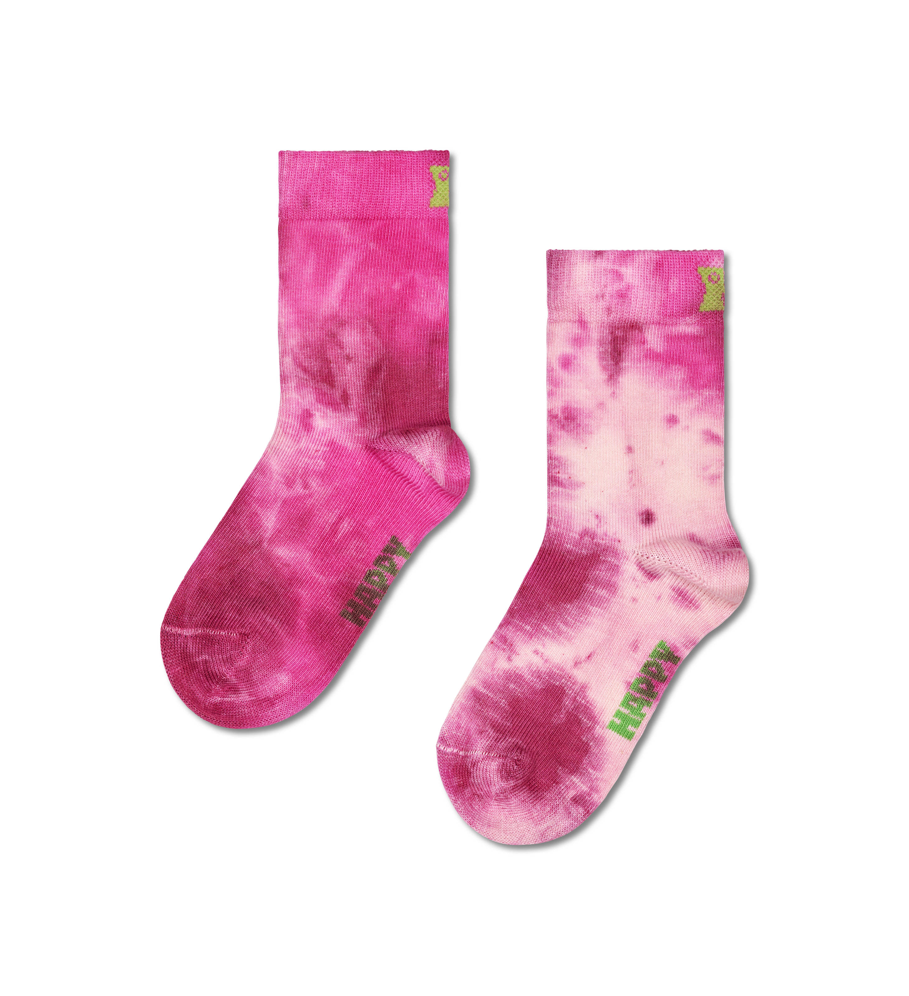 Pink Kids Tie Dye Crew Sock
