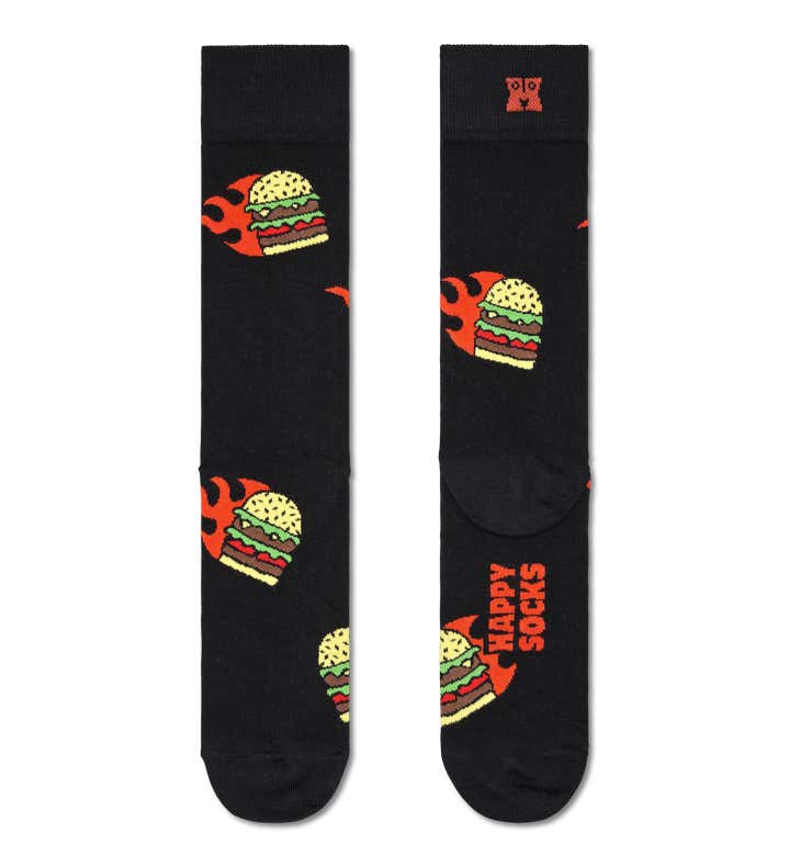 Flaming Burger Sock