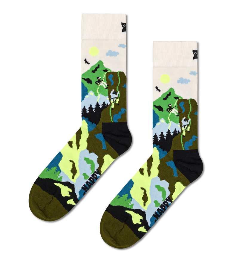 Comfiest Crew Socks for Hiking | Dark Green Climbing Sock