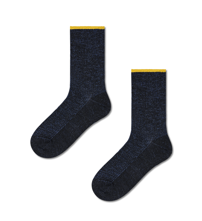 Navy Mariona Crew Sock