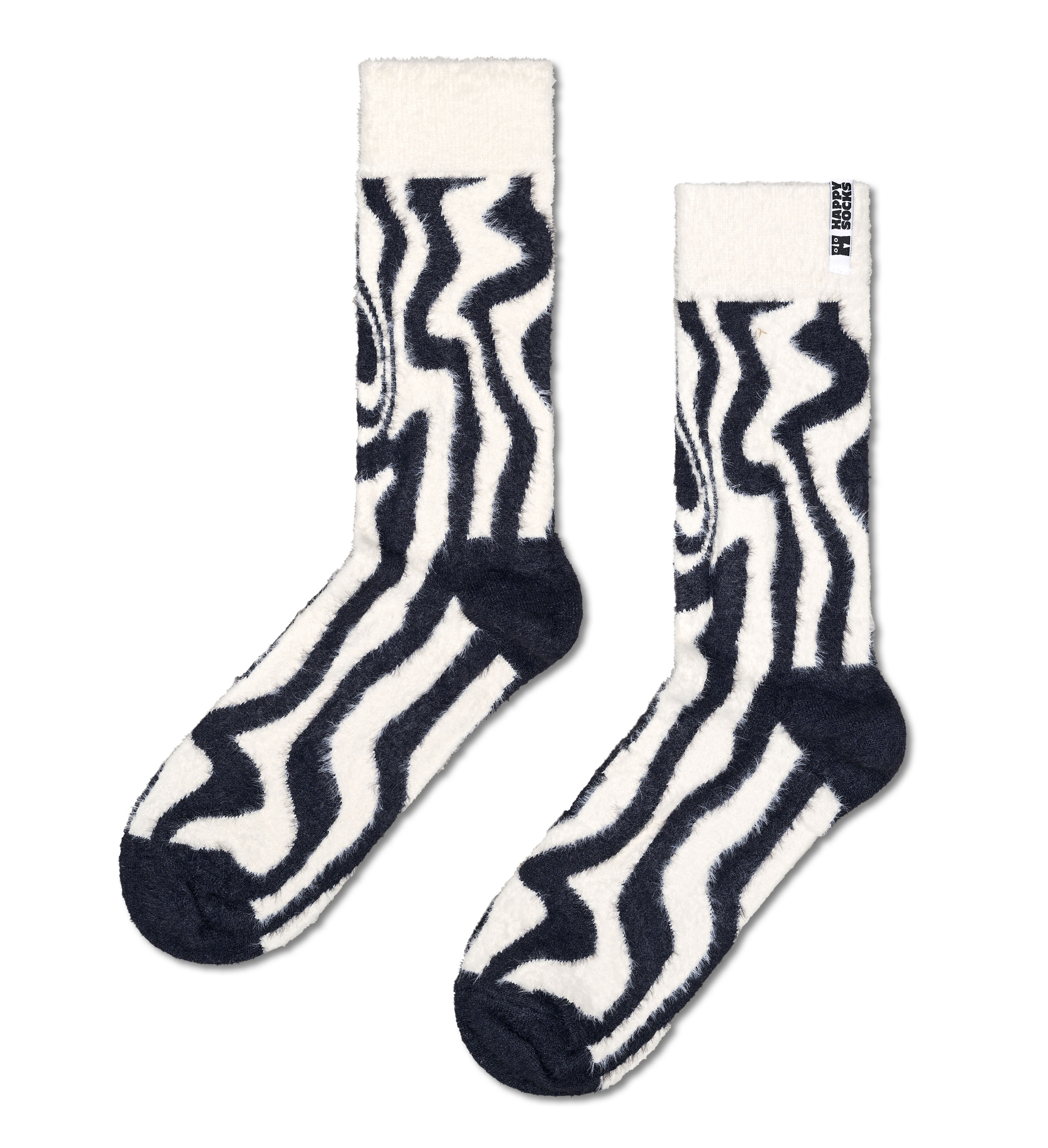 White Psychedelic Zebra Crew Sock