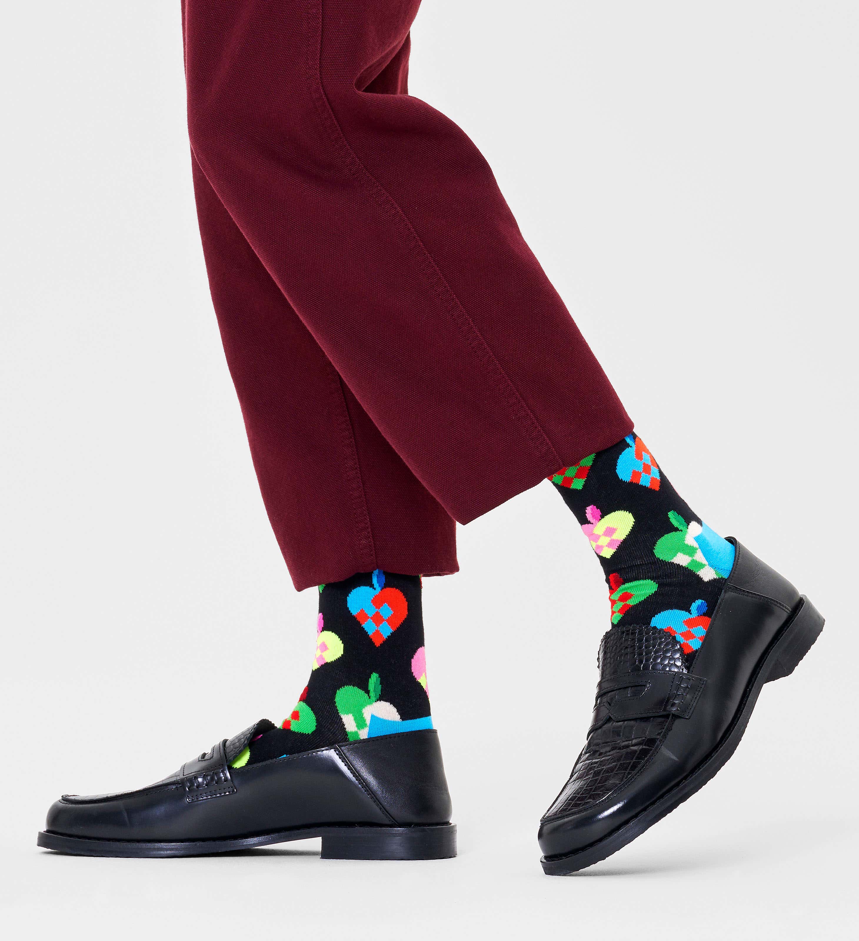 Braided christmas heart sock happy socks us