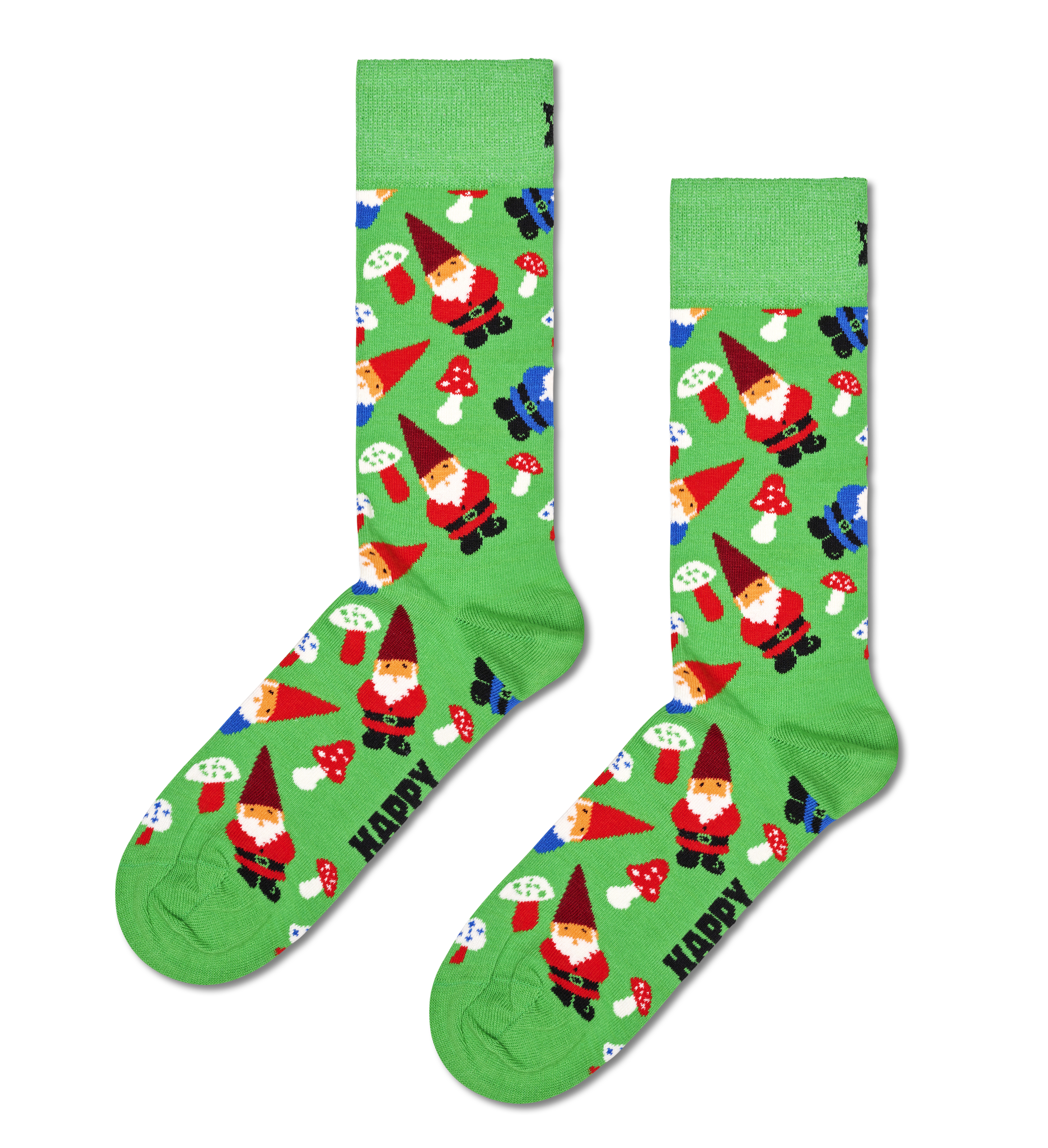 Green Christmas Gnome Crew Sock