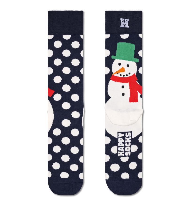 Cozy Snowman Socks | Navy Jumbo Winter Socks