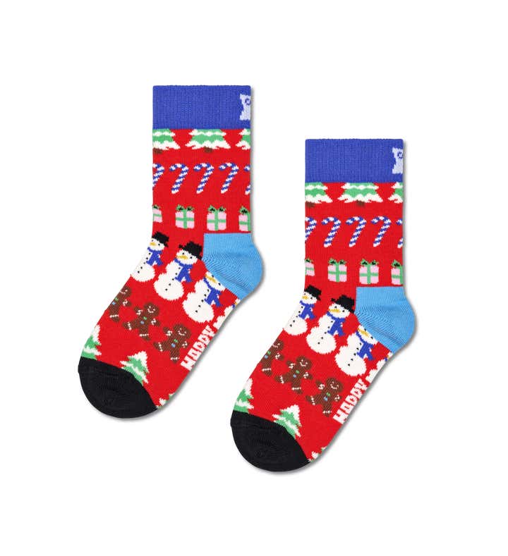 Red Kids All I Want For Christmas Crew Sock | Happy Socks EU