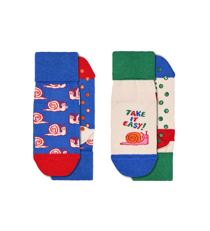 Kids 2-Pack Take It Easy Anti-Slip Socks