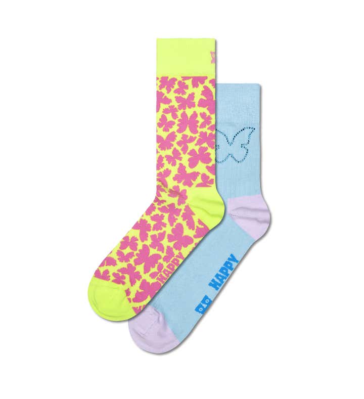 2-Pack Butterfly And Blue Socks Gift Set