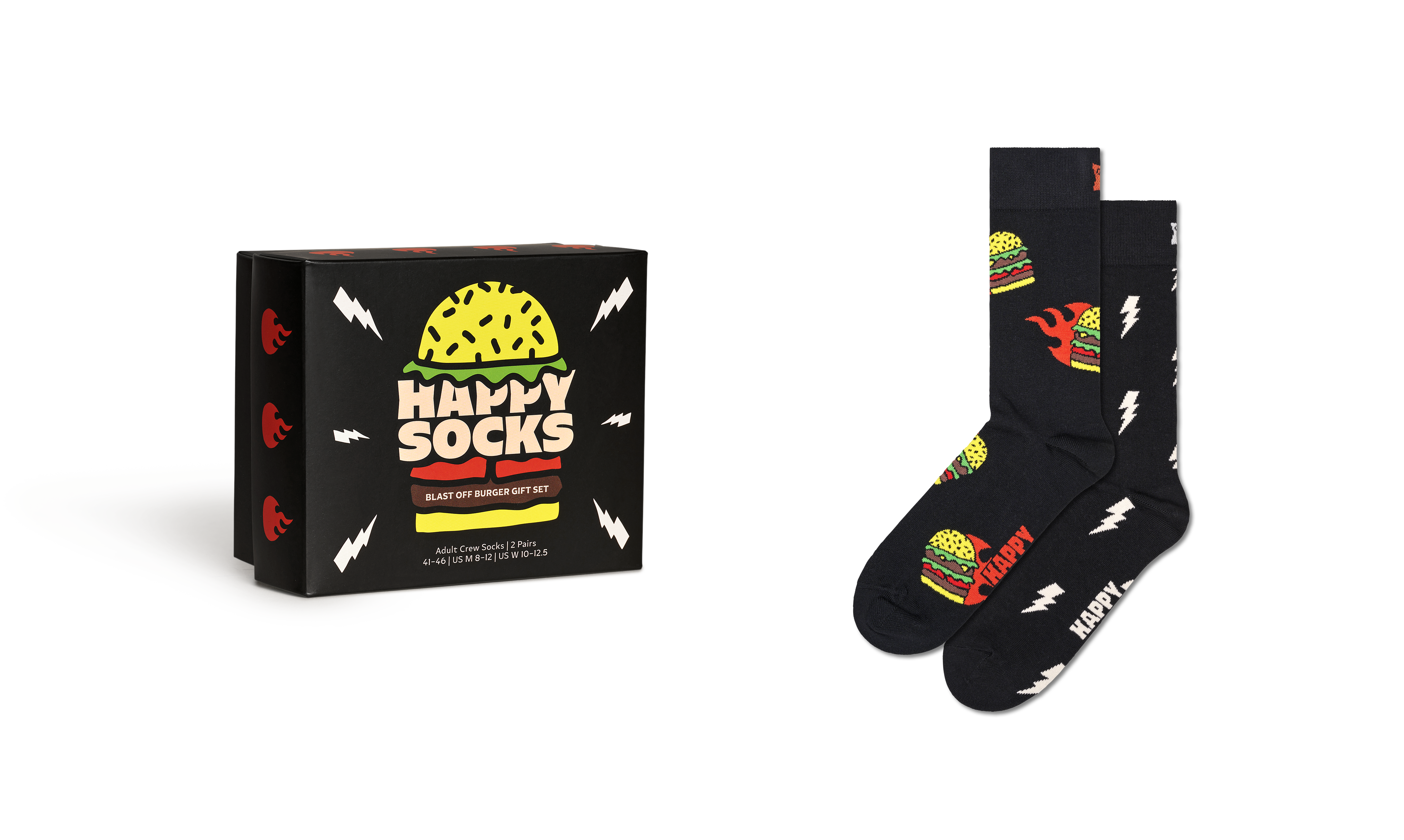 Happy Socks - Juego de 4 pares de cajas de misterio, unisex, varios