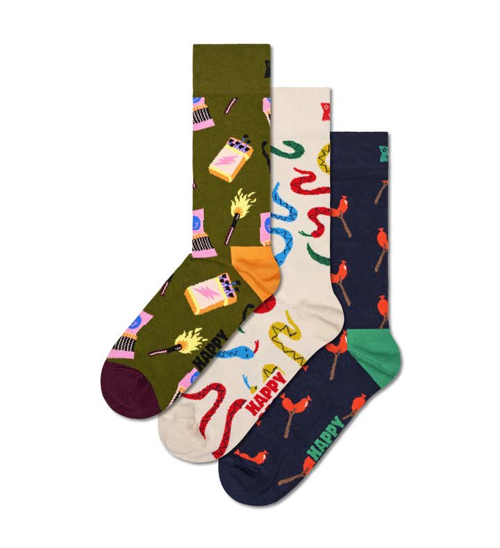 3-Pack Happy Camper Socks Gift Set