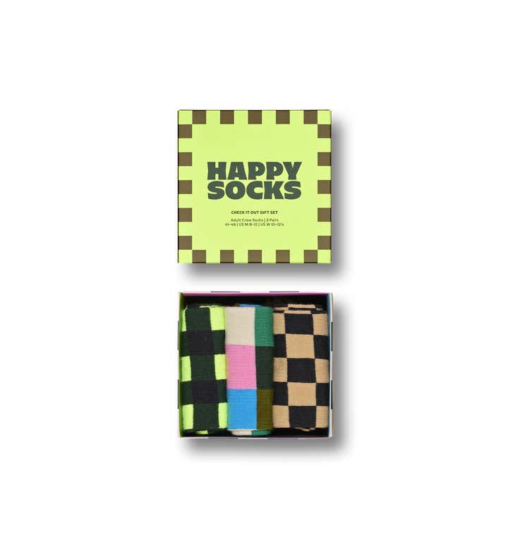 3-Pack Check It Out Socks Gift Set 1