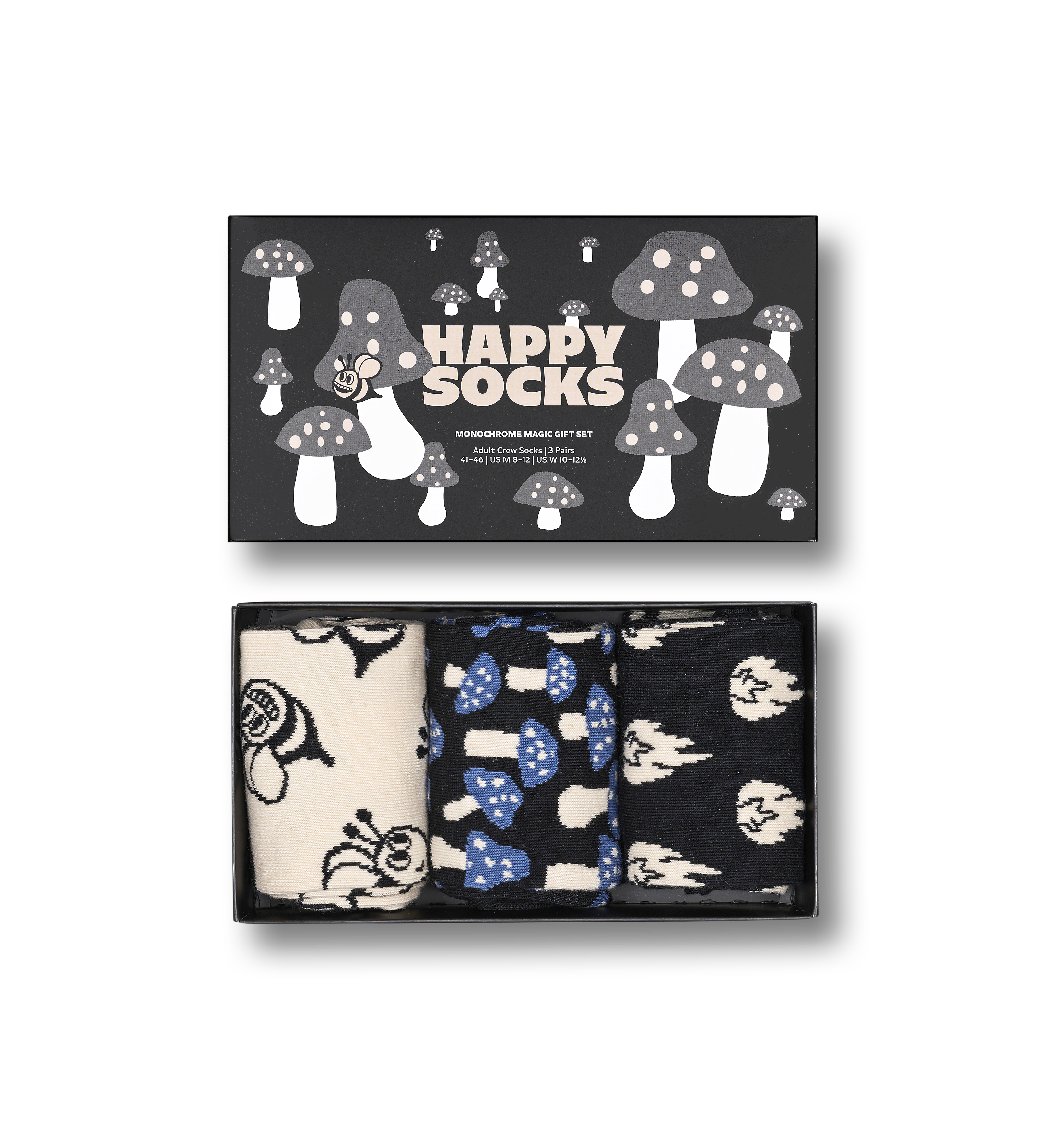 3-Pack Monochrome Magic Crew Socks Gift Set