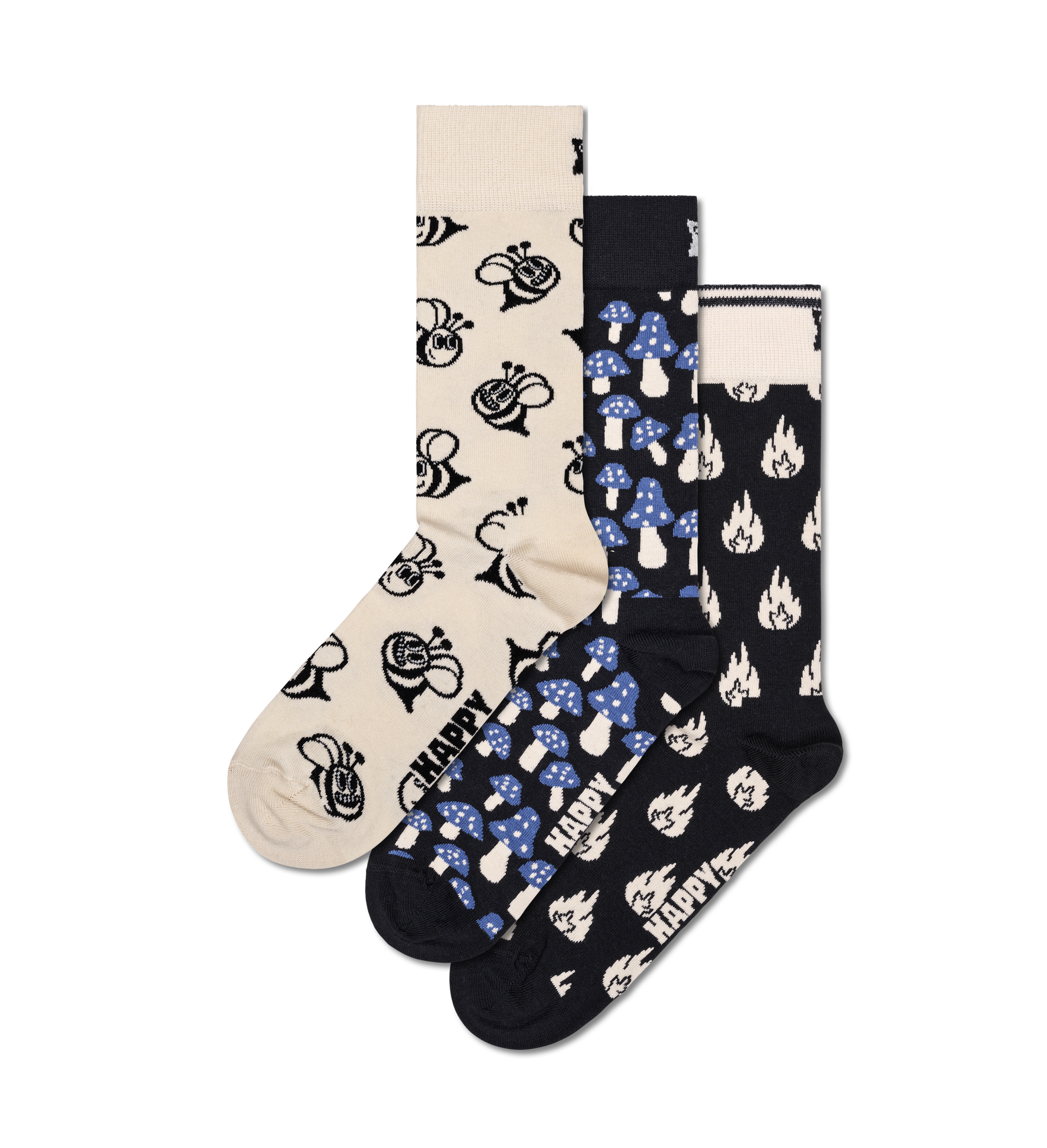 New | Happy EU Crew Socks Socks Set Gift Vintage 4-Pack