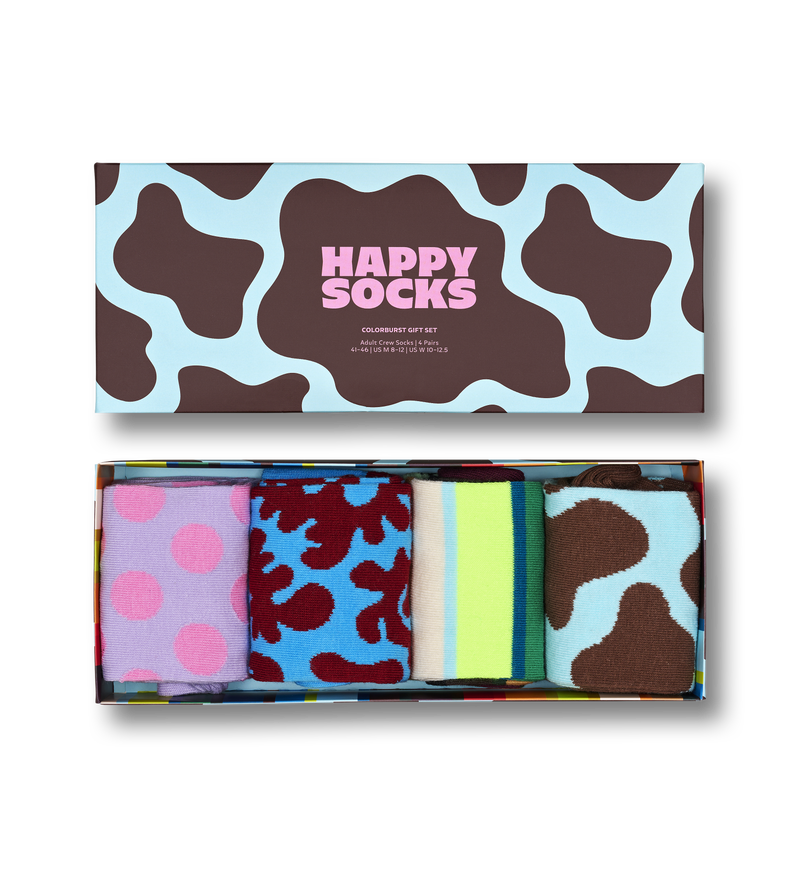 Colorful Socks Gift Set for Women | 4-Pack Crew Socks