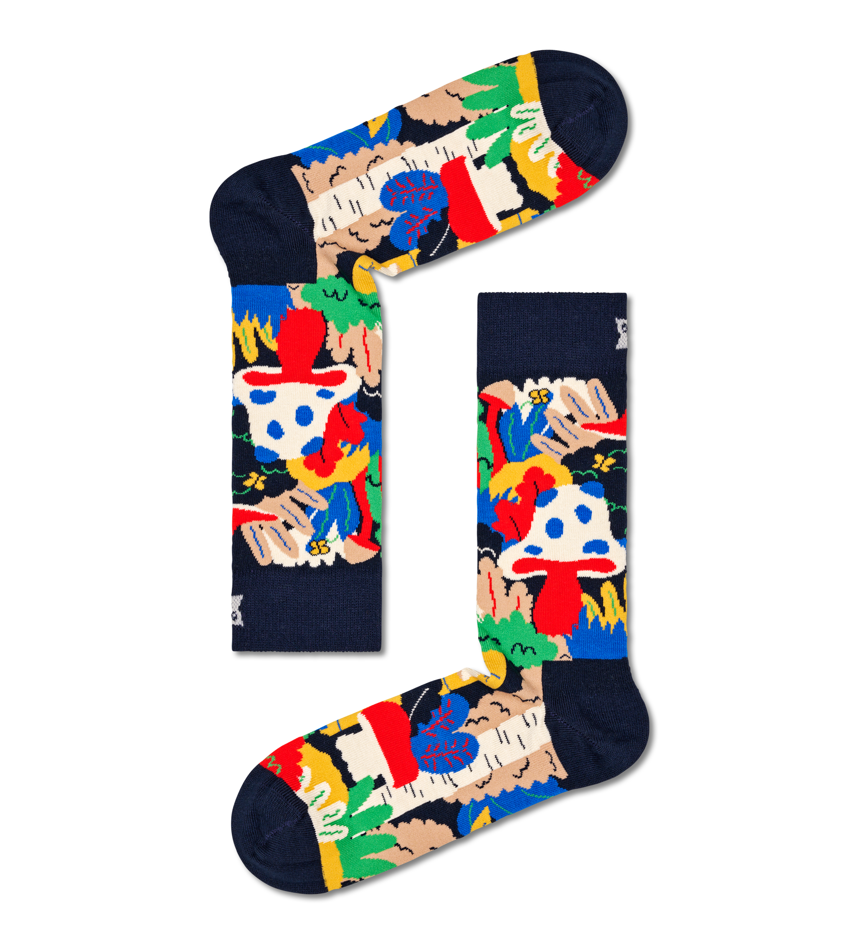 EU Set Moody Happy Socks Socks Blues Crew 4-Pack Gift |