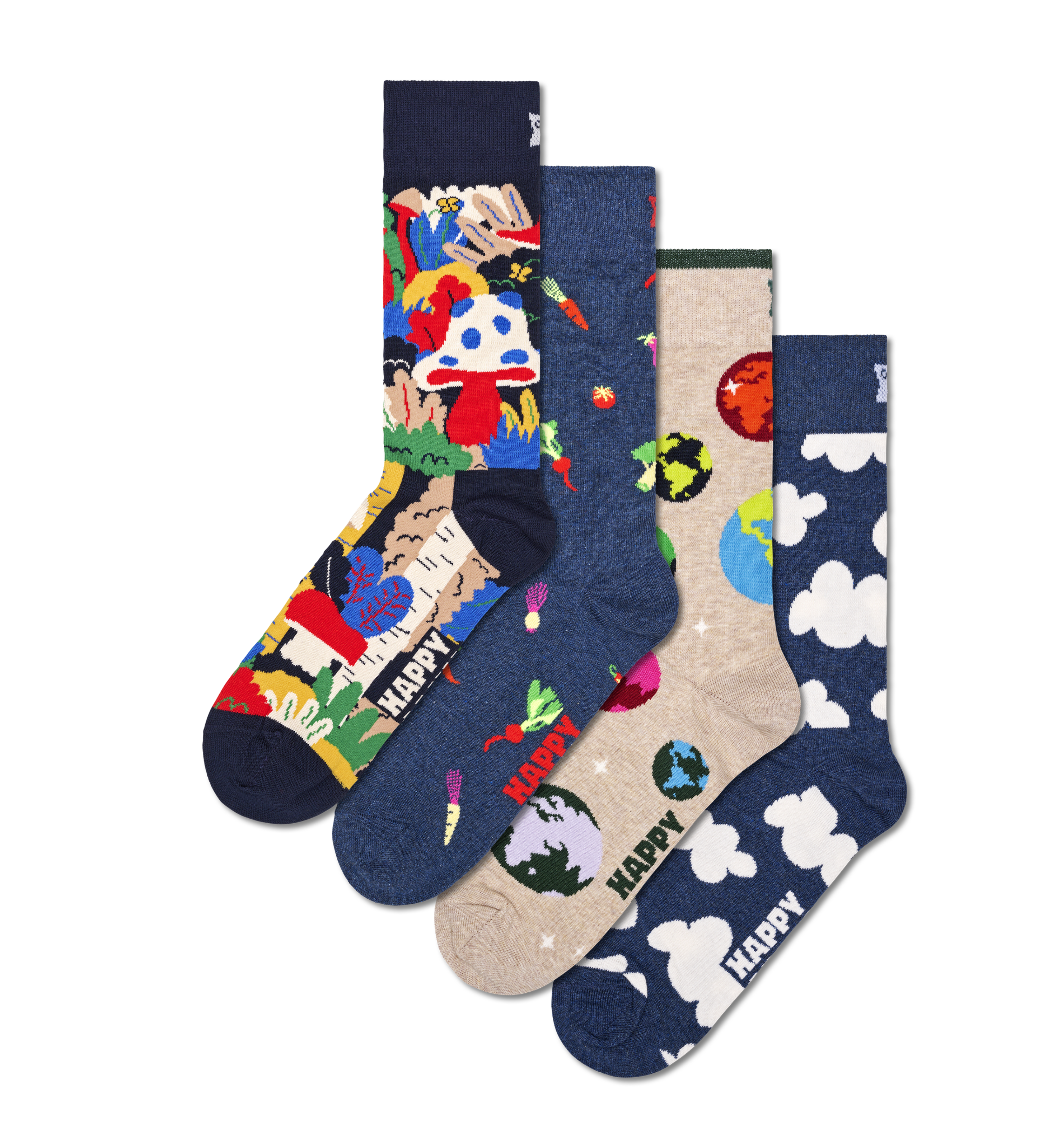 4-Pack Moody Blues Crew Gift Set Socks Happy | Socks US