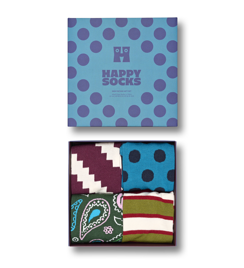 Unique Gift Ideas - 4-Pack Vintage Crew Socks Gift Set