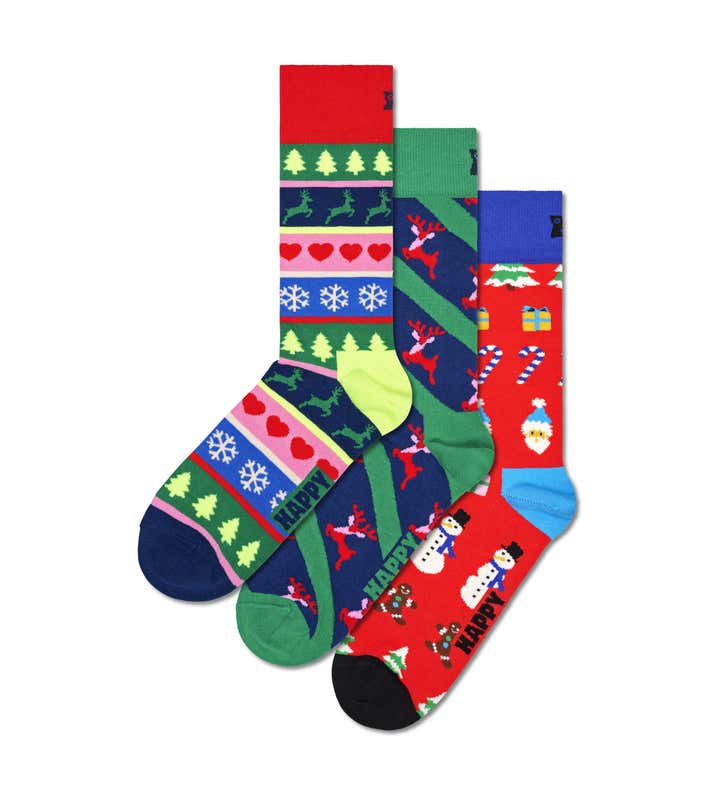 3-Pack X-Mas Sweater Socks Gift Set