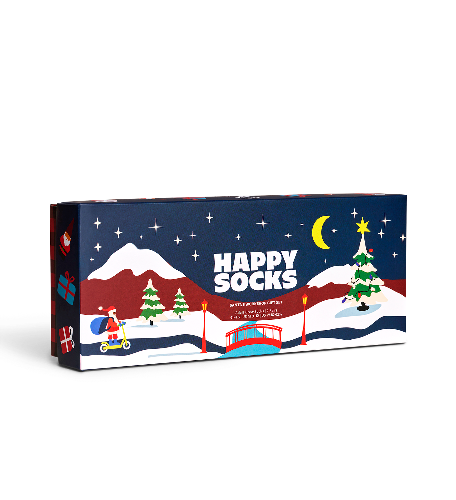 4-Pack Gingerbread Socks Crew | Set US Happy Gift Socks