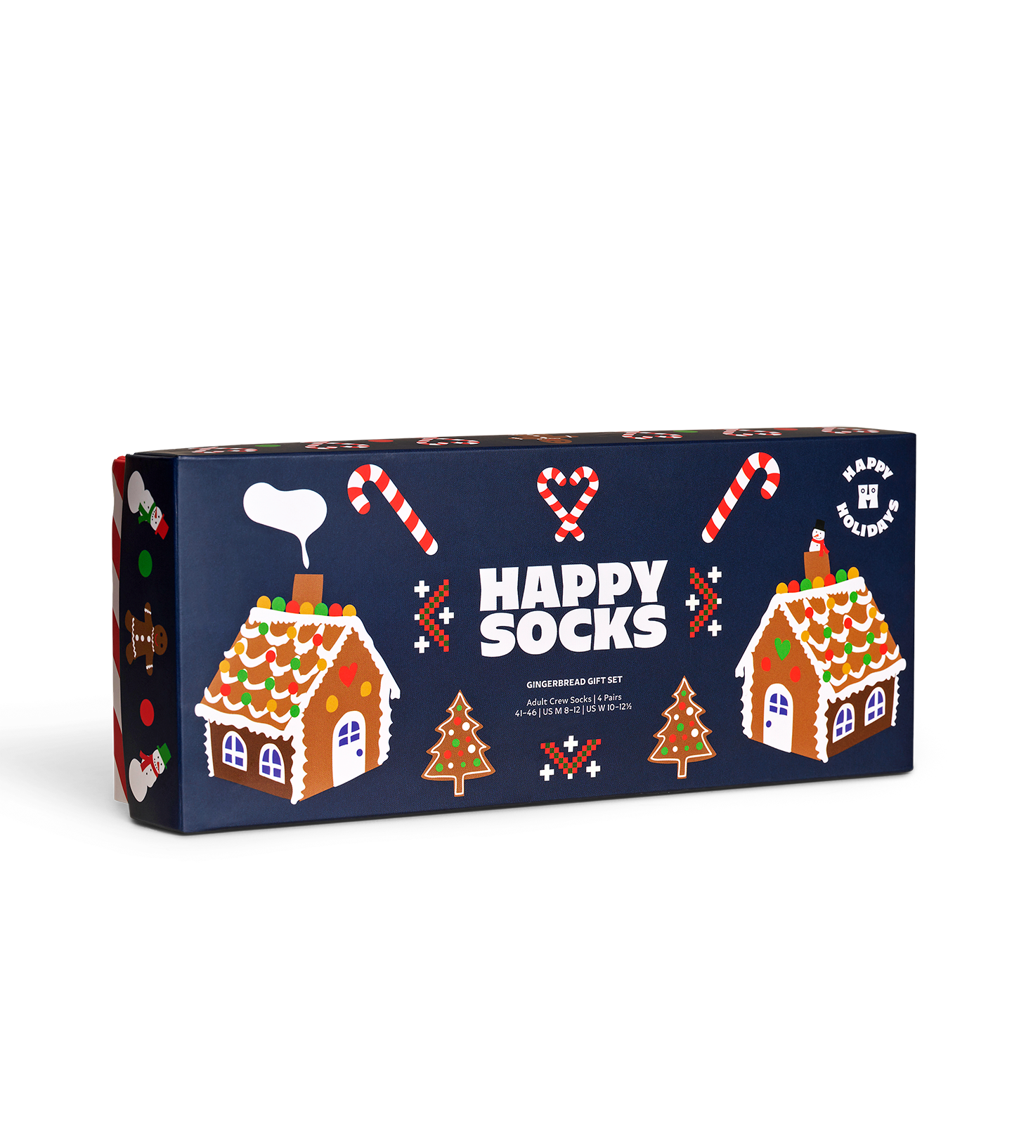 US Set Socks Gingerbread Happy Socks Gift | Crew 4-Pack