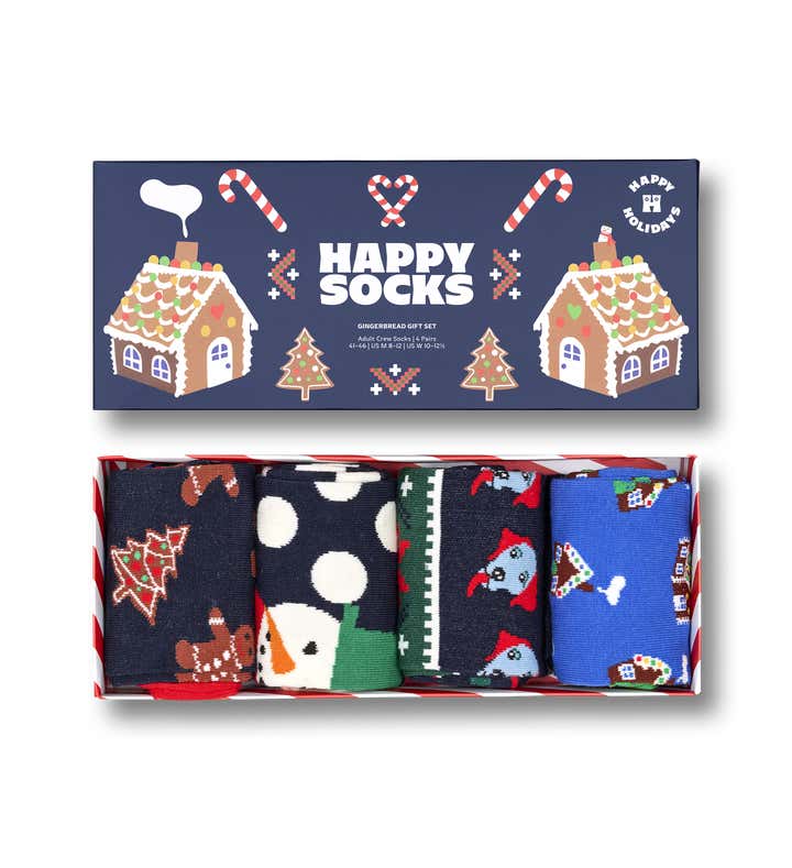 4-Pack Gingerbread Socks Gift Set 1