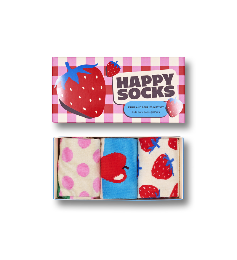 Kids Fruits & Berries Socks 3-Pack | Toddler Socks Gift Set