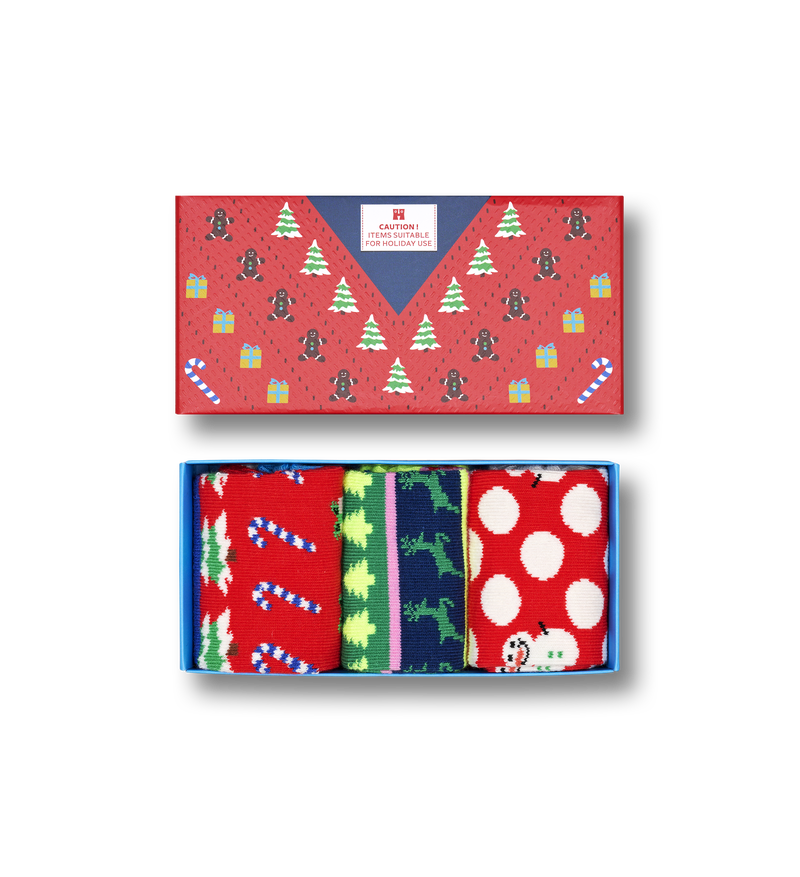 Kids Ugly Xmas Sweater Socks 3-Pack Gift Set