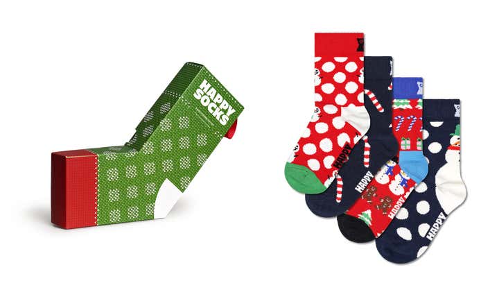 Kids 4-Pack X-mas Stocking Socks Gift Set