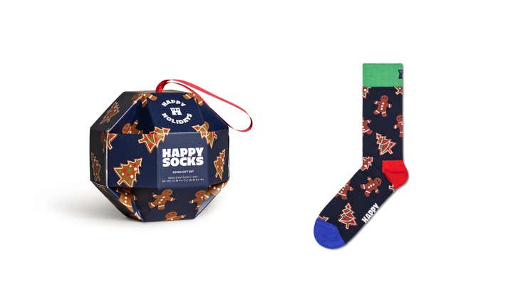 1-Pack Gingerbread Cookies Socks Gift Set