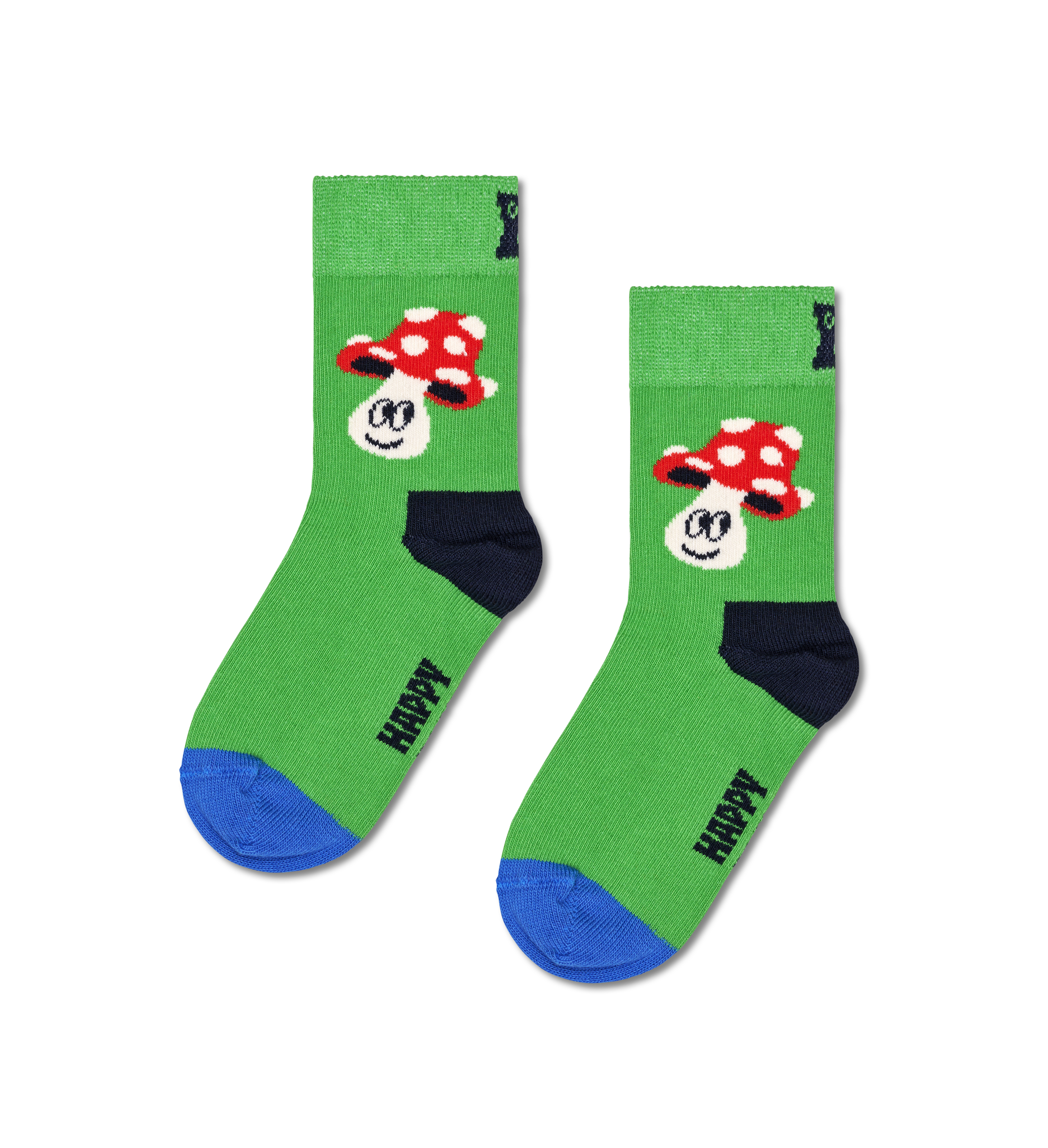 Green Kids Mushroom Crew Sock