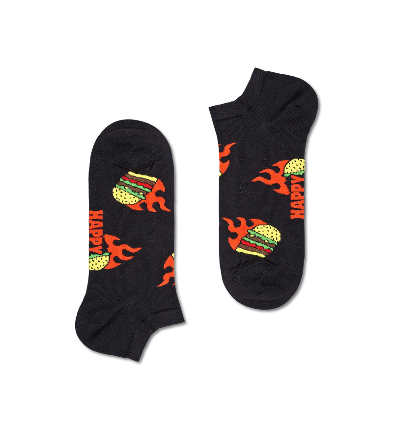 Flaming Buurger Ankle Sock | Colorful Crew Socks