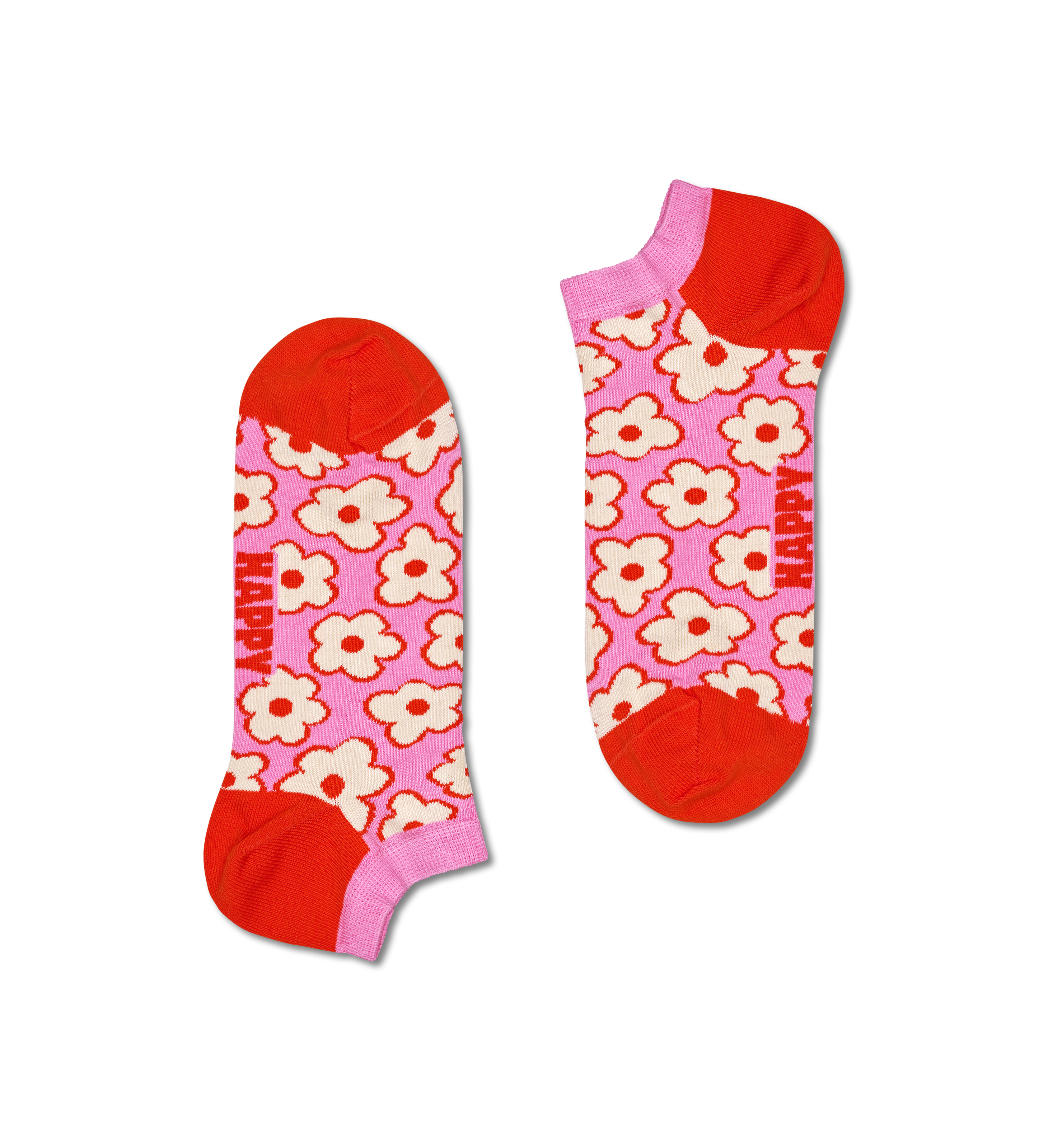 Pink Flower Low Low Sock